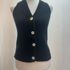 Madewell Black V-Neck Sweater Vest M
